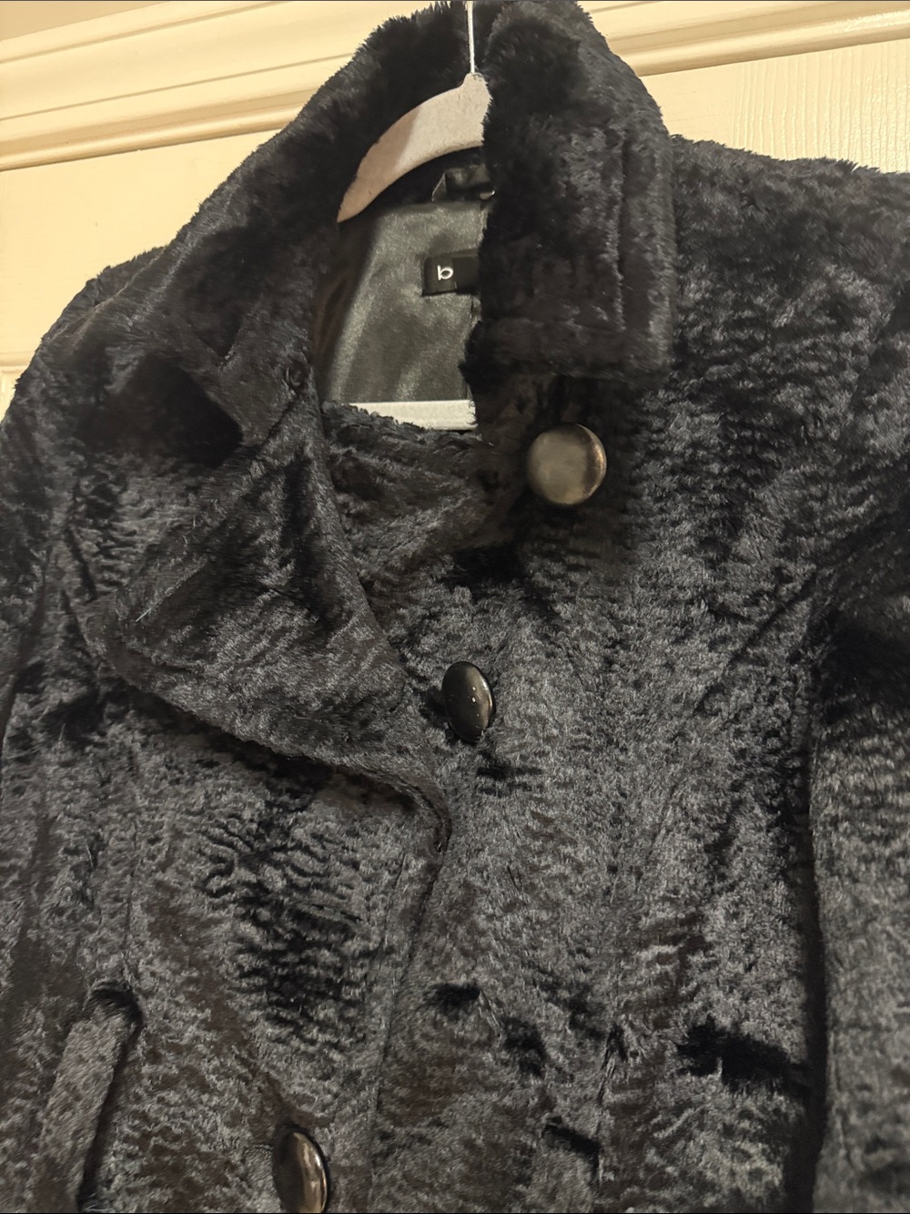 Bebe Women’s Black Faux Fur Long Coat - Picture 11 of 16